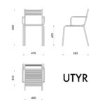 стул с подлокотниками UTYR 5